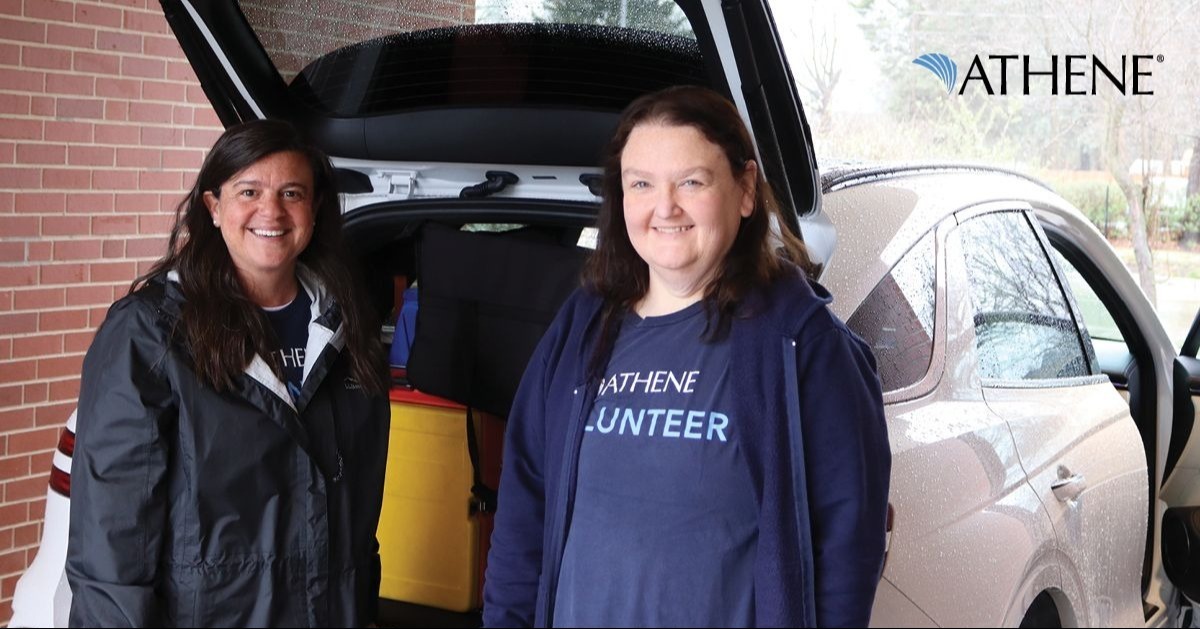 Athene team members deliver Meals on Wheels