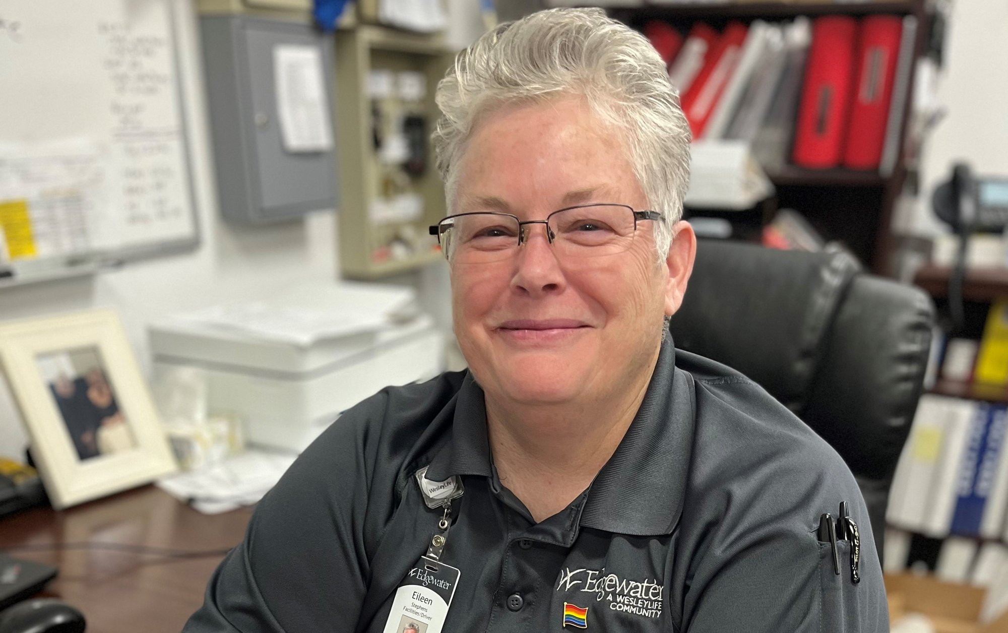 Picture of team member in office