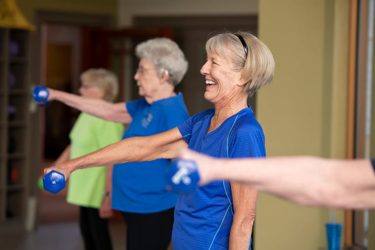 Senior woman exercising