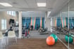 Interior image of a fitness center at Fieldstone of DeWitt