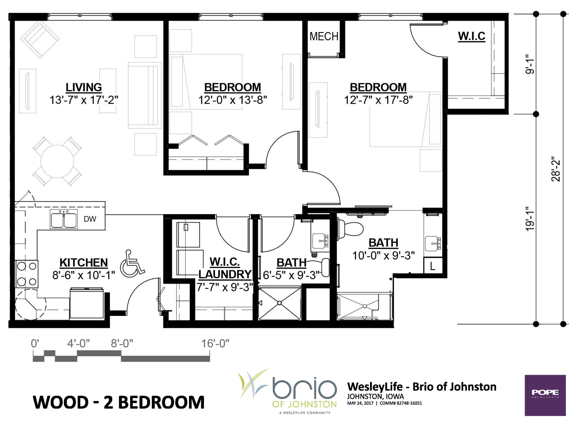 Brio Floorplan -   Wood 2bed