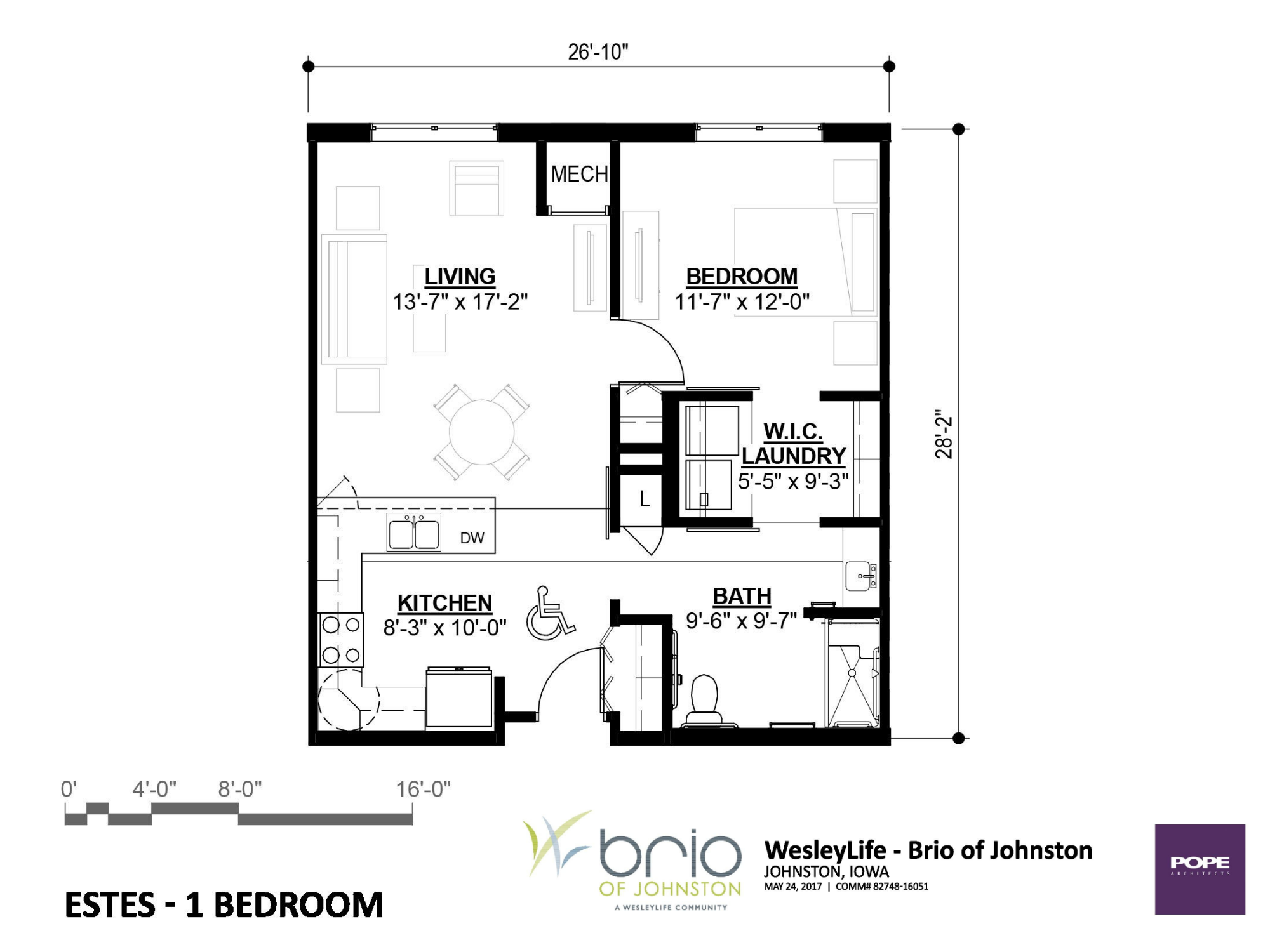 Brio Floorplan - Estes 1bed