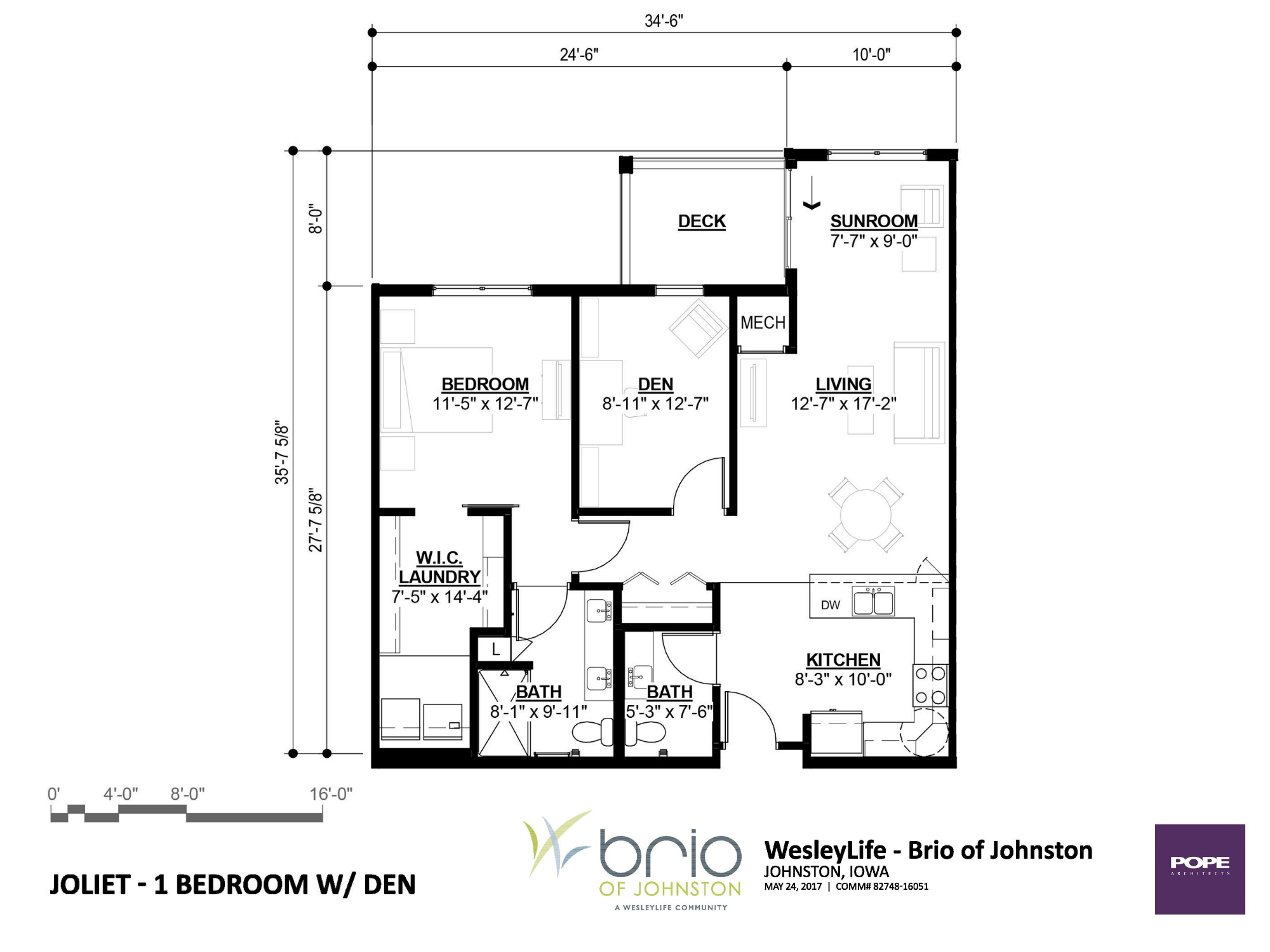 Brio Floorplan - Joliet 1bed