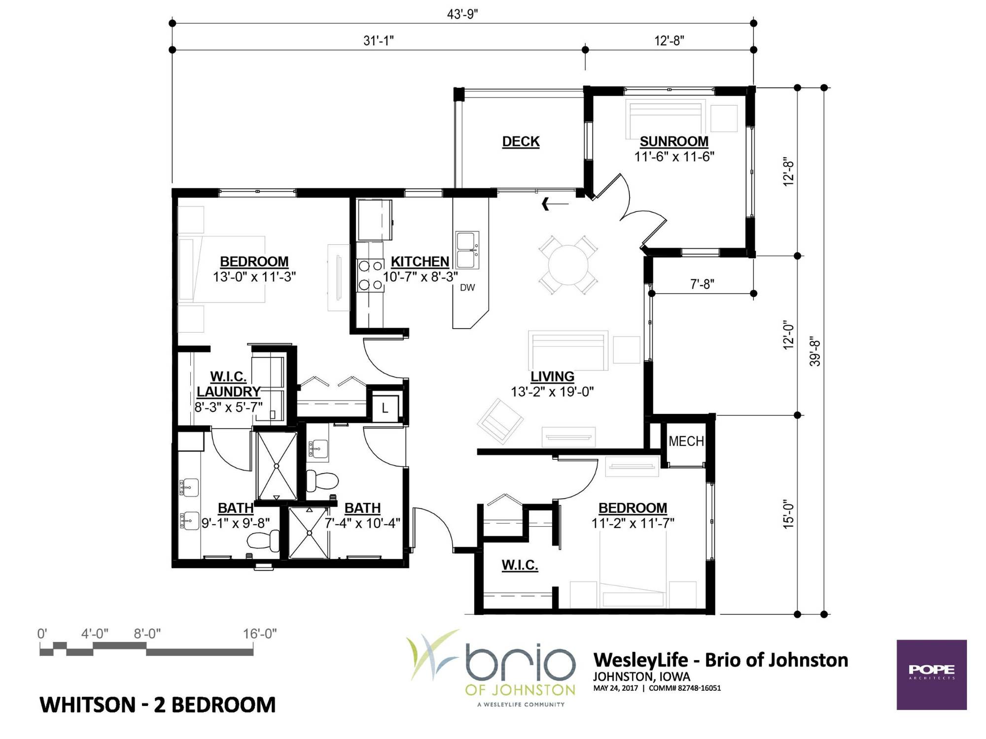 Brio Floorplan - Whitson 2bed