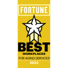 Logo of the Fortune 2023 Best Workplaces for Aging Services