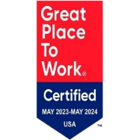 Logo certification for the May 2023-May 2024 Great Place To Work