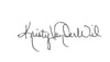 Kristy VanDerWiel signature