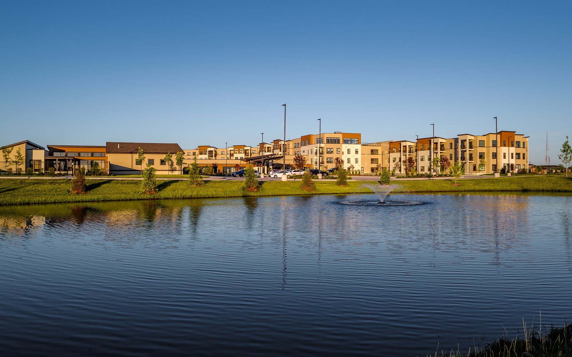 The Summit Bettendorf along the water