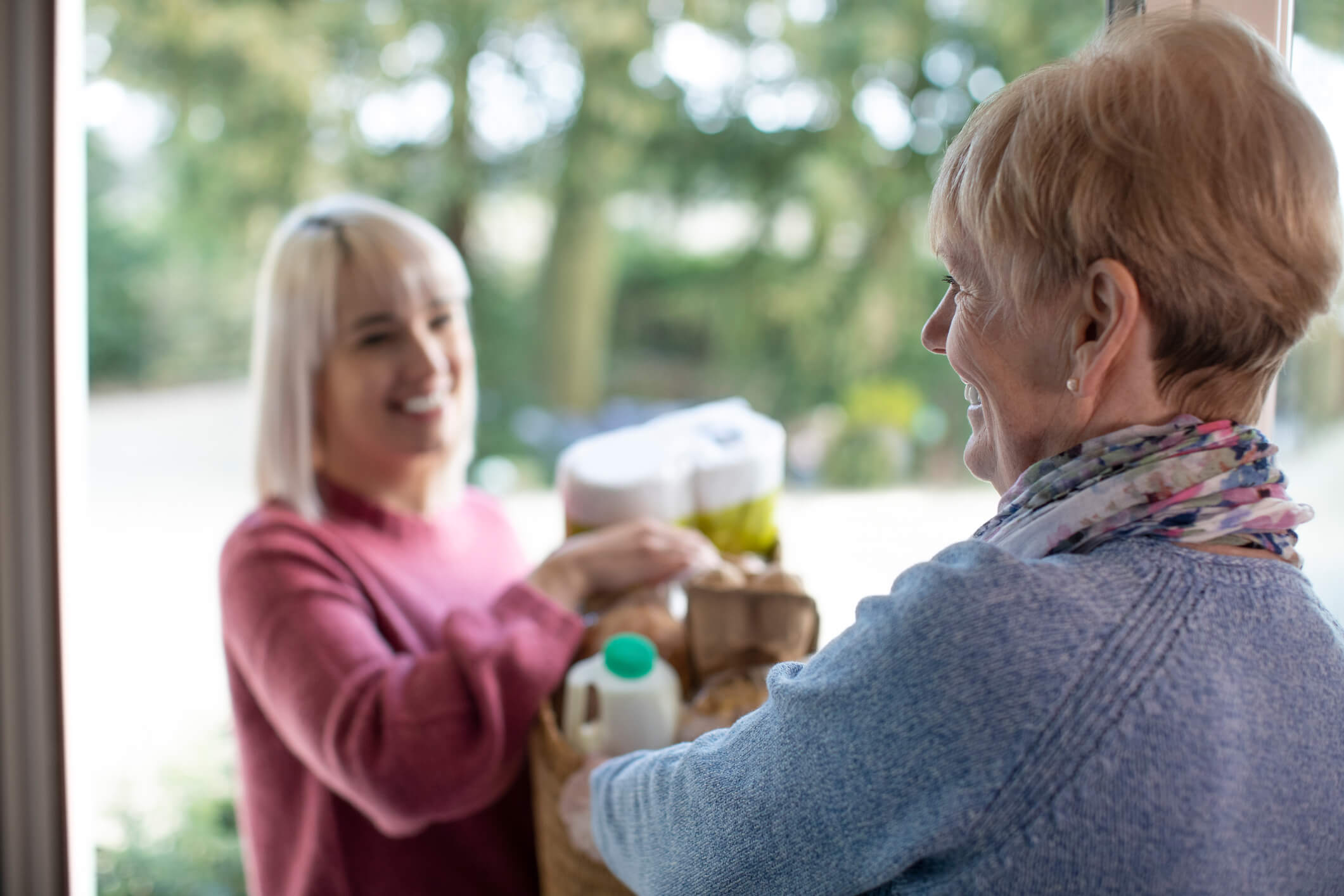 woman delivering groceries