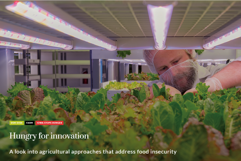 Prairie Meadows Hydroponic Farm at WesleyLife's Meals on Wheels Campus in Des Moines