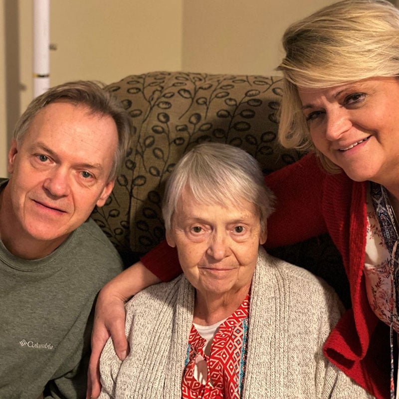 Mary Steinke with her family