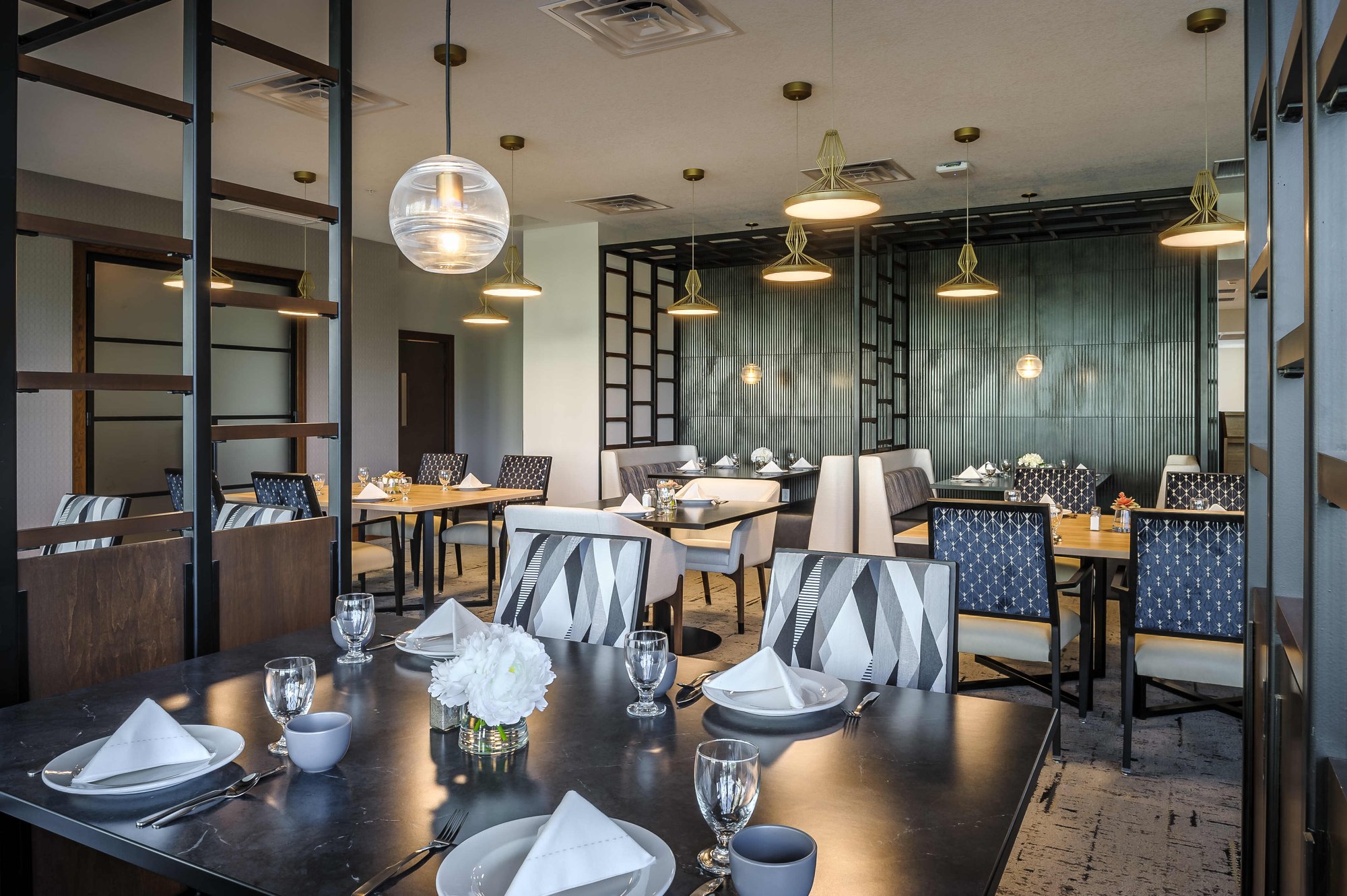 The Summit Bettendorf table and chairs in dining room