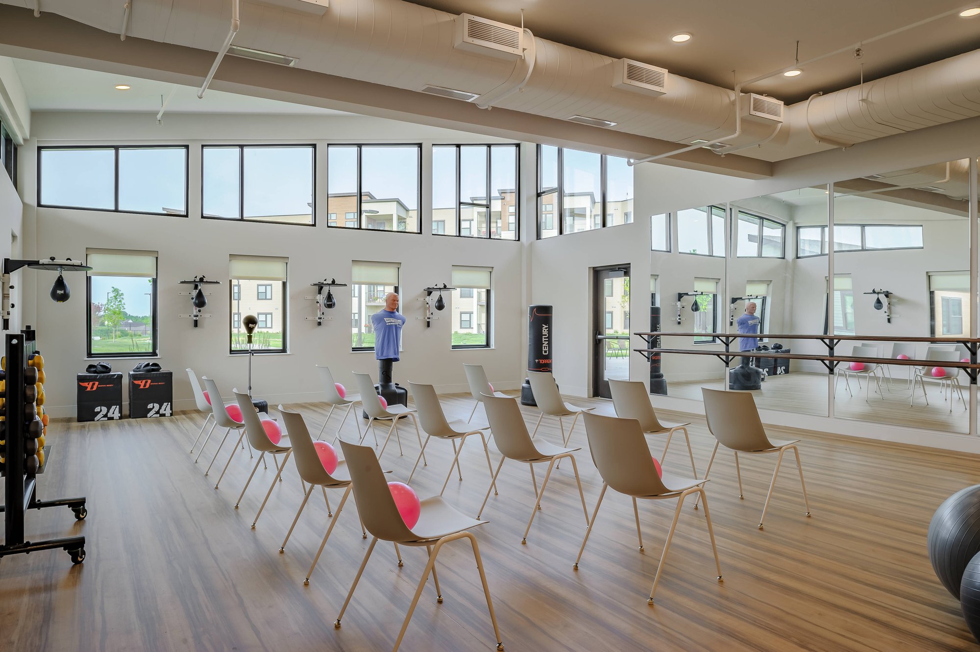 The Summit Bettendorf gym with chairs