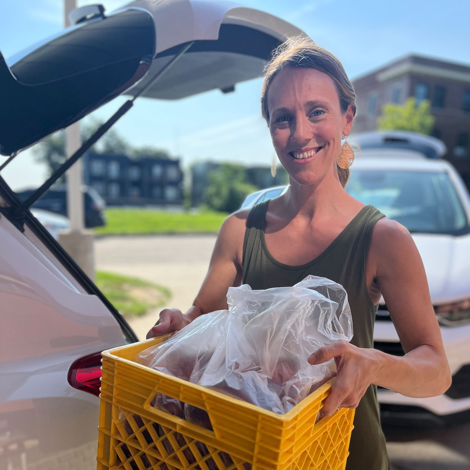 meal driver smiling