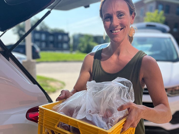 meal driver smiling