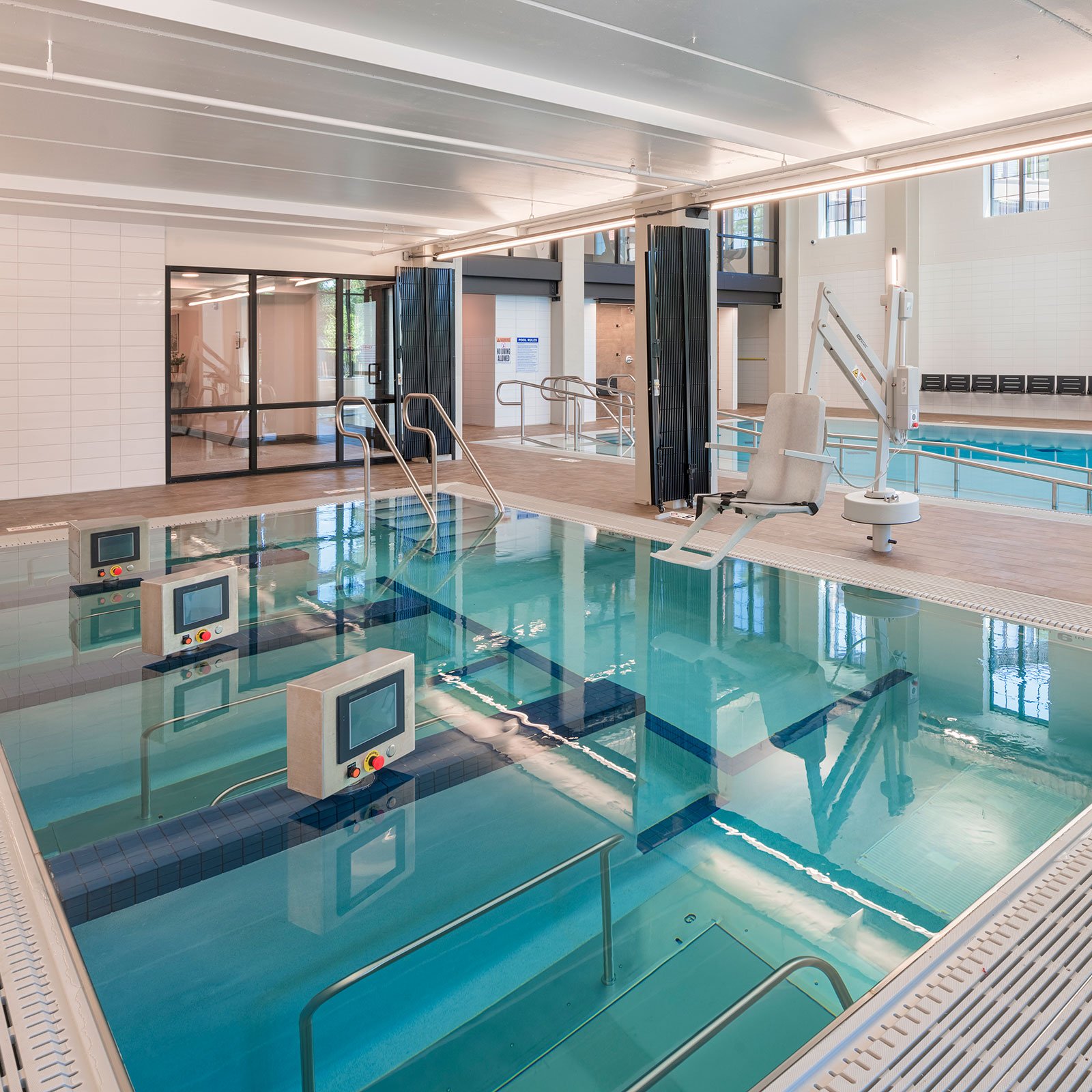 modern indoor pool