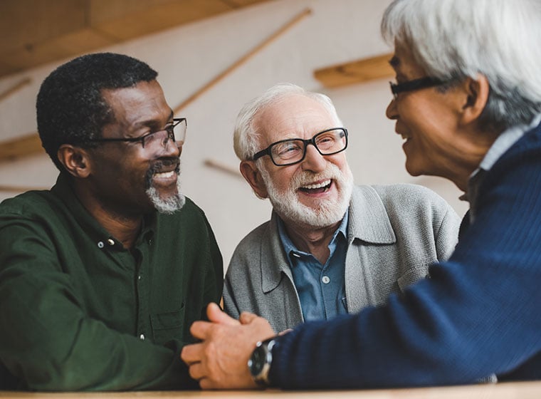 Senior friends spending time together