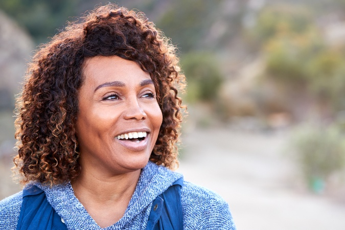 Woman smiling