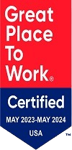 Certification icon for May 2023-May 2024 from Great Place To Work