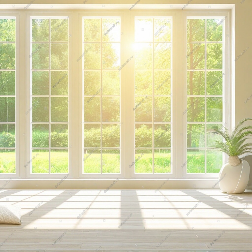 stock-photo-image-of-white-pane-windows-and-bright-light-coming-in-trees-outside-and-spring-light-shades-of-2586075697